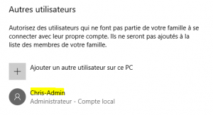 Compte Admin Windows