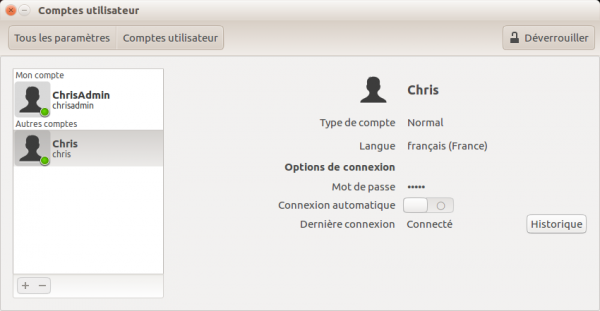 Compte basic Ubuntu