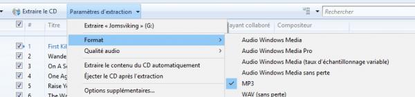 Extraire en MP3