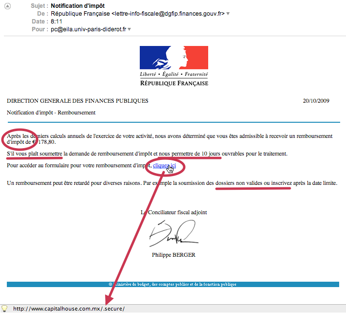 Exemple de Phishing